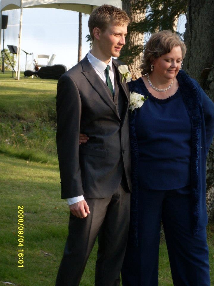 My mother and brother at my wedding